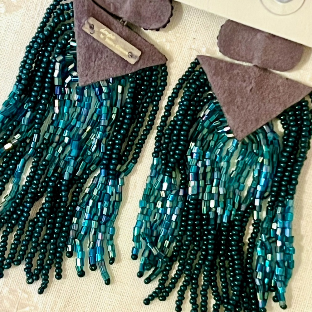 NWT Anthropologie Deepa Beaded Fringe Chandeliers - Picture 13 of 13